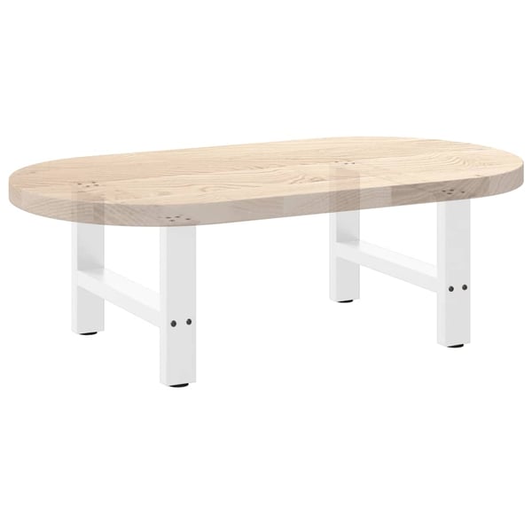 vidaXL Salongbordben hvite 2 stk 60x(42-43) cm stål