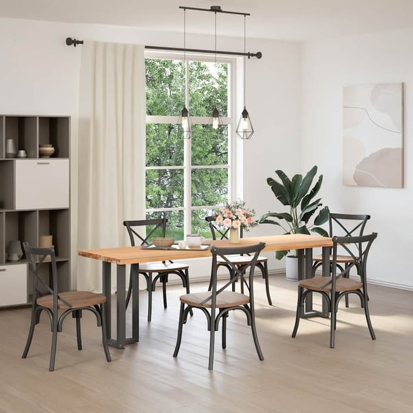 vidaXL Konsollbordben T-formet 2 stk antrasitt 38x25x(72-73) cm stål
