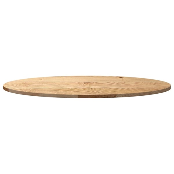 vidaXL Bordplate 100x50x2 cm oval heltre eik