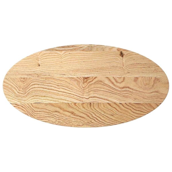 vidaXL bordplade 100x50x2 cm massivt egetræ oval