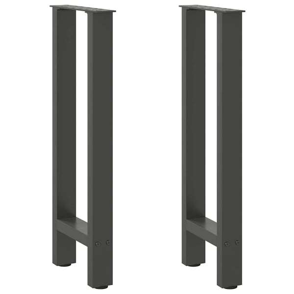 vidaXL Konsolipöydän jalat antrasiitti 2 kpl 38x(72-73) cm teräs