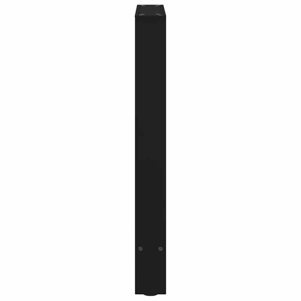 vidaXL Spisebordben svart 2 stk 50x(72-73) cm stål