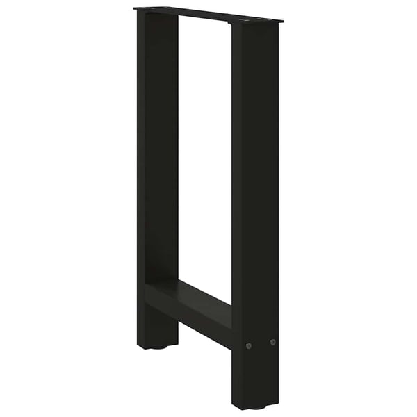 vidaXL Spisebordben svart 2 stk 50x(72-73) cm stål