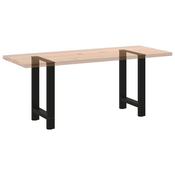 vidaXL Spisebordben svart 2 stk 50x(72-73) cm stål