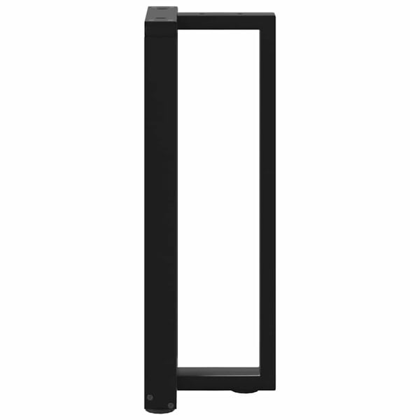 vidaXL Konsollbordben T-formet 2 stk svart 38x25x(72-73) cm stål