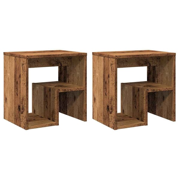 vidaXL Nattbord 2 stk gammelt tre 40x30x40 cm konstruert tre