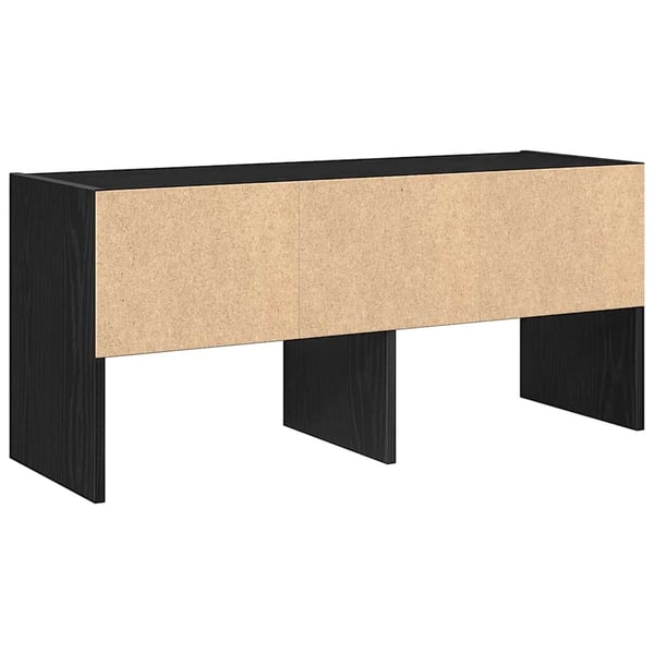 vidaXL Skostativ Stablebar Sort Eik 89,5x30x40 cm