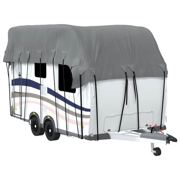vidaXL Caravan Taktrekk grå 600x300 cm ikke-vevet stoff