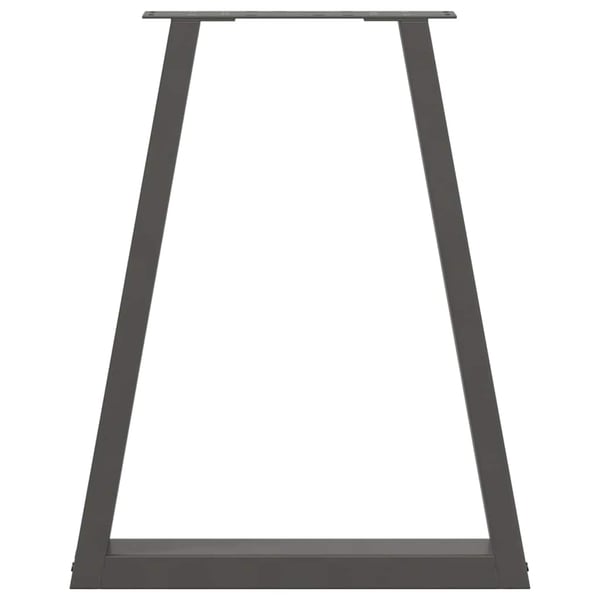 vidaXL Spisebordben V-formet 2 stk antrasitt 60 x (72-73,3) cm stål