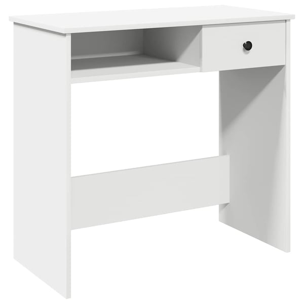 vidaXL Skrivebord hvit 80x40x75 cm sponplate