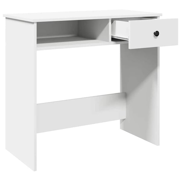 vidaXL Skrivebord hvit 80x40x75 cm sponplate