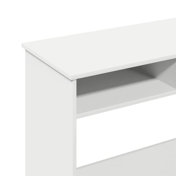 vidaXL Skrivebord hvit 80x40x75 cm sponplate