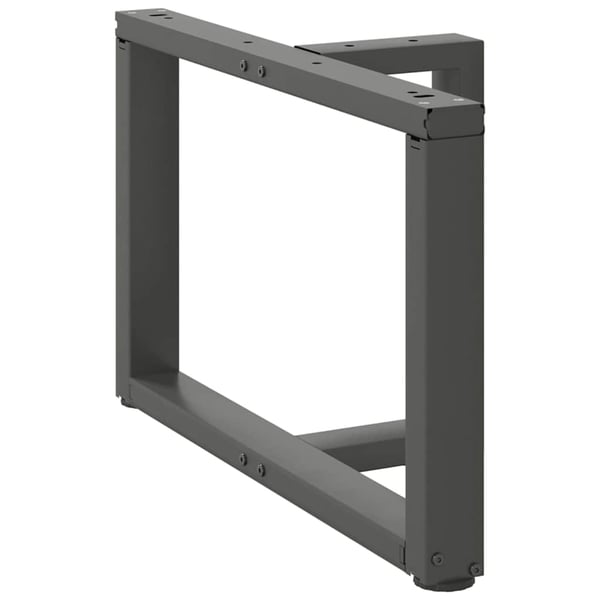 vidaXL Salongbordben T-formet 2 stk antrasitt 60x25x(42-43) cm stål