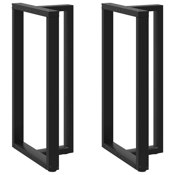 vidaXL Barbordben T-formet 2 stk svart 60x35x(110-111) cm stål