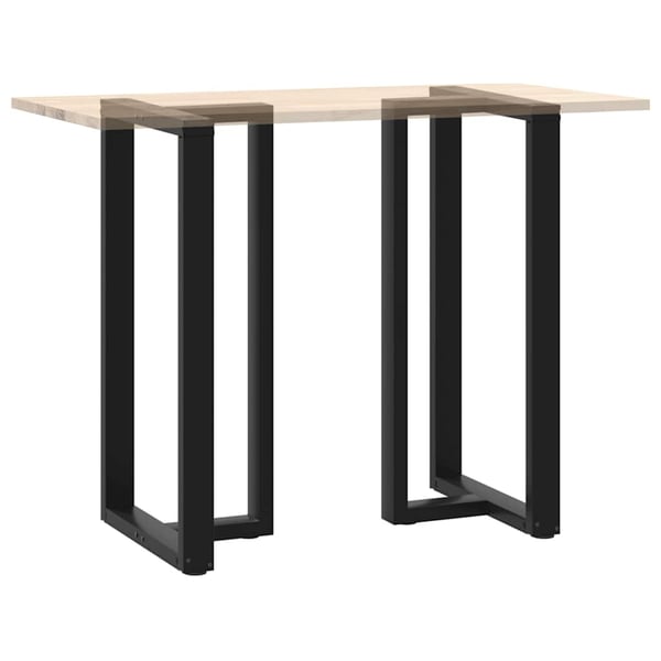 vidaXL barbordsben T-formet 2 stk. sort 60x35x(110-111) cm stål