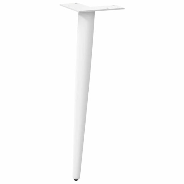 vidaXL Salongbordben konisk form 4 stk hvit 42-43 cm stål
