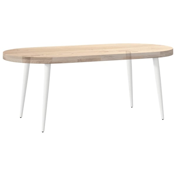 vidaXL Salongbordben konisk form 4 stk hvit 42-43 cm stål