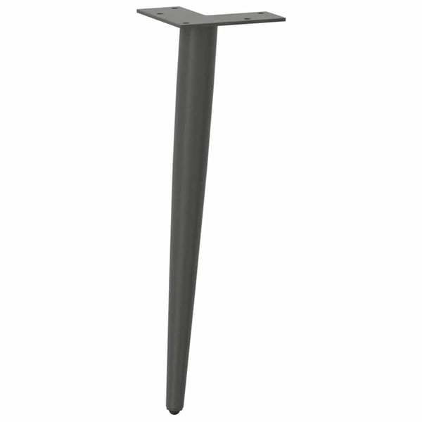vidaXL Salongbordben konisk form 4 stk antrasitt 42–43 cm stål