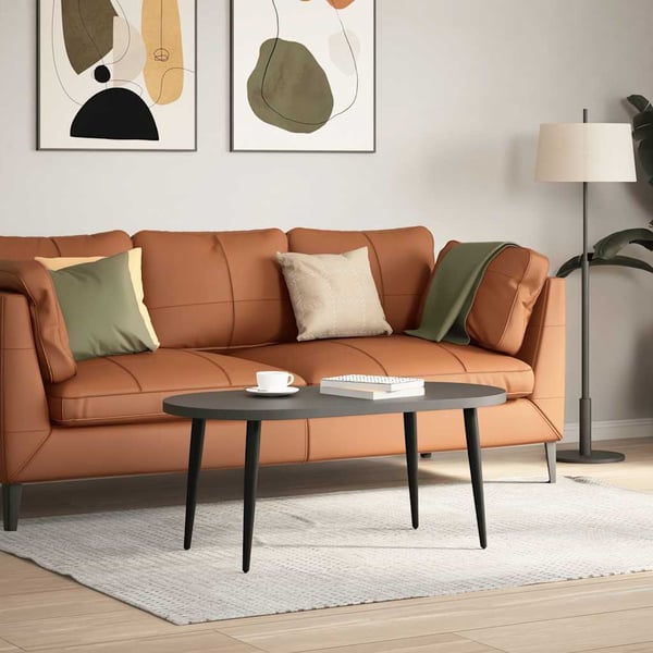 vidaXL Sofabordben konisk form 4 stk. 42-43 cm stål sort