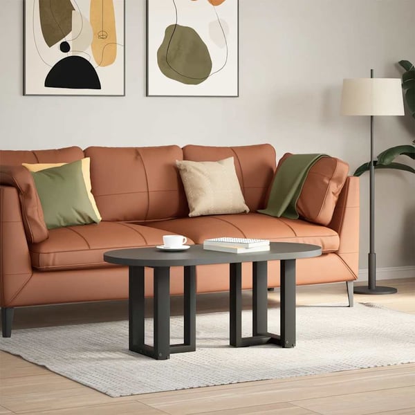 vidaXL sofabordsben T-formet 2 stk. sort 38x25x(42-43) cm stål