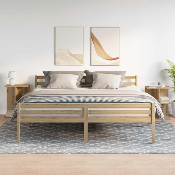 vidaXL Nattbord 2 stk artisan eik 46,5x29x61 cm konstruert tre