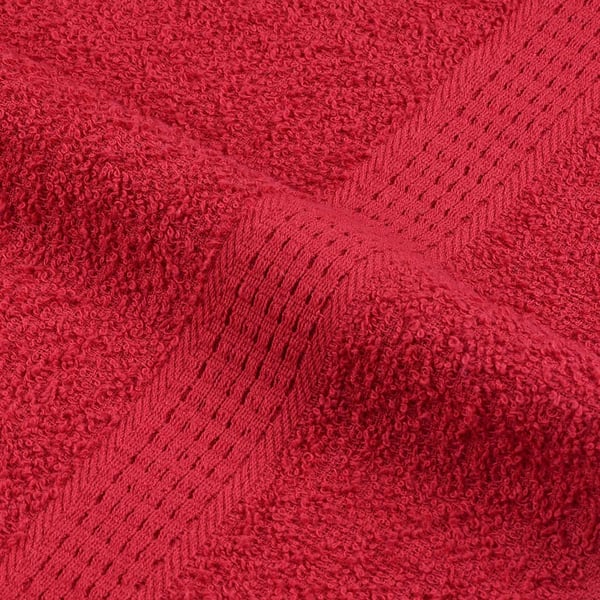 vidaXL 8-delers håndklesett FROGN rød 360 gsm