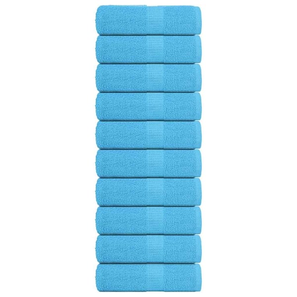 vidaXL vaskehåndklæder FROGN 10 stk. turkis 30x30 cm 360 gsm
