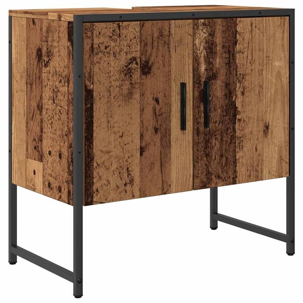 vidaXL Servantskap gammelt tre 60x33x60 cm konstruert tre