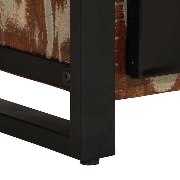 vidaXL Nattbord flerfarget 40x30x50 cm gjenvunnet heltre