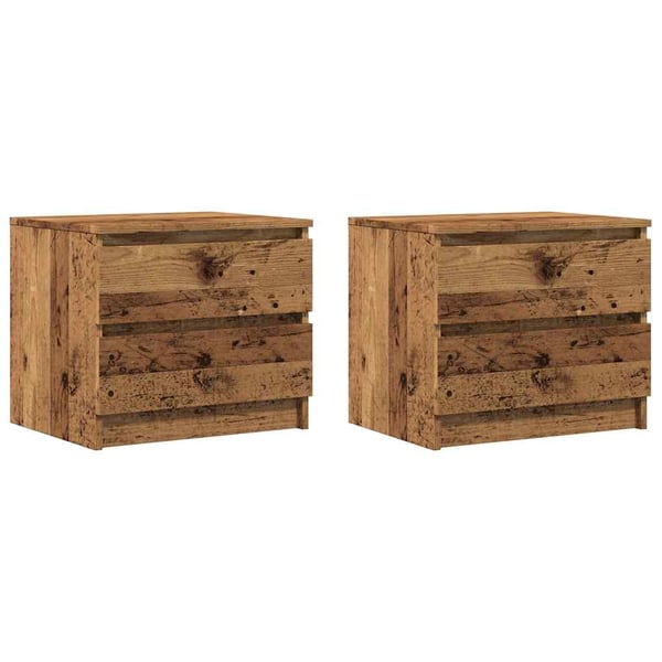 vidaXL Nattbord 2 stk gammelt tre 50x40x43.5 cm konstruert tre