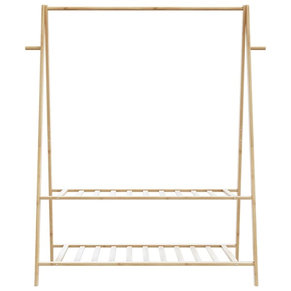 vidaXL Vaateteline hyllyillä 132x45,5x150,5 cm Bambu