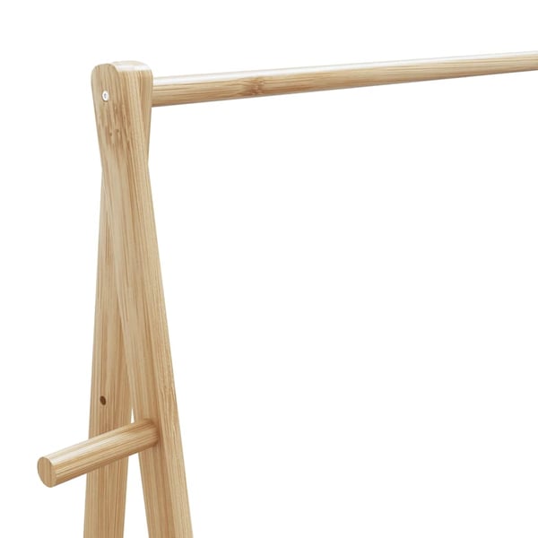 vidaXL Vaateteline hyllyillä 132x45,5x150,5 cm Bambu