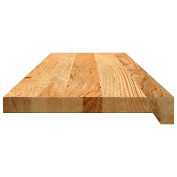 vidaXL Trappetrinn 8 stk lysebrun 90x25x2 cm heltre eik