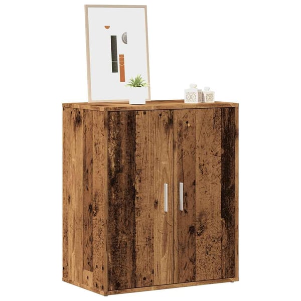 vidaXL Skoskap gammelt tre 60x35x70 cm konstruert tre