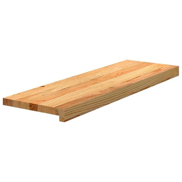 vidaXL Trappetrinn 8 stk lysebrun 80x25x2 cm heltre eik