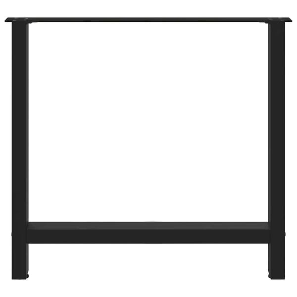vidaXL spisebordsben sort 2 stk. 70x(72-73) cm stål