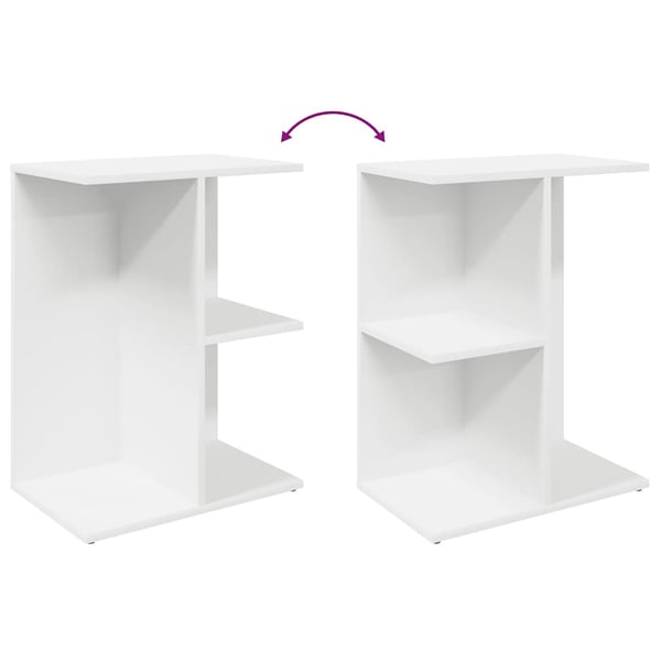 vidaXL Nattbord 2 stk hvit 46,5x29x61 cm konstruert tre
