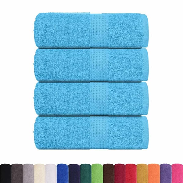 vidaXL Vaskehåndklær FROGN 4 stk turkis 30x30 cm 360 gsm