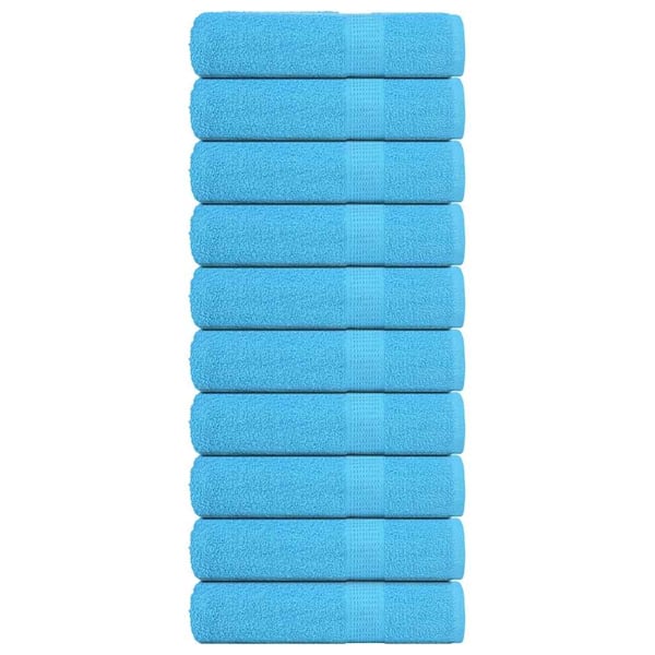 vidaXL Håndklær FROGN 10 stk turkis 50x100 cm 360 gsm