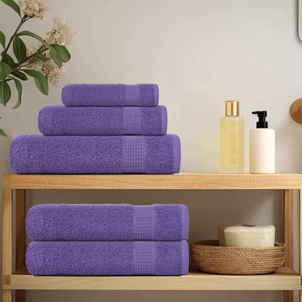 vidaXL 12-delers håndklesett FROGN lilla 360 gsm