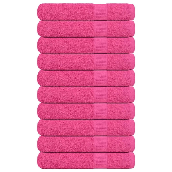 vidaXL Badstuhåndklær FROGN 10 stk rosa 80x200 cm 360 gsm