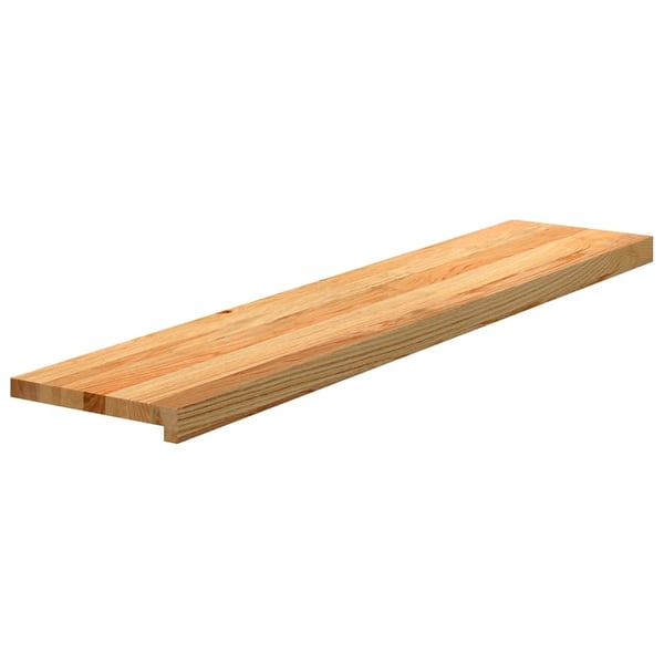 vidaXL Trappetrinn 8 stk lysebrun 120x30x2 cm heltre eik