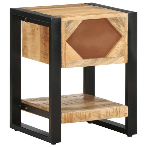 vidaXL Nattbord 35x34x45 cm grovt heltre mangotre