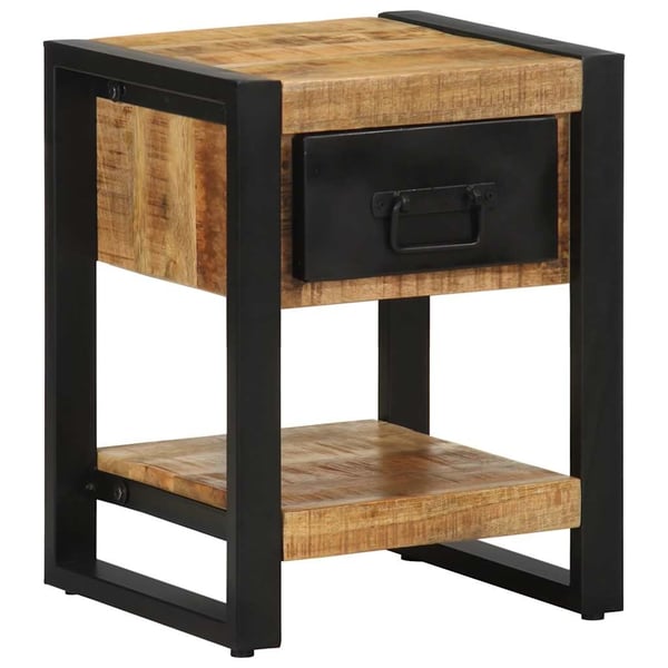 vidaXL Nattbord 35x34x45 cm grovt heltre mangotre