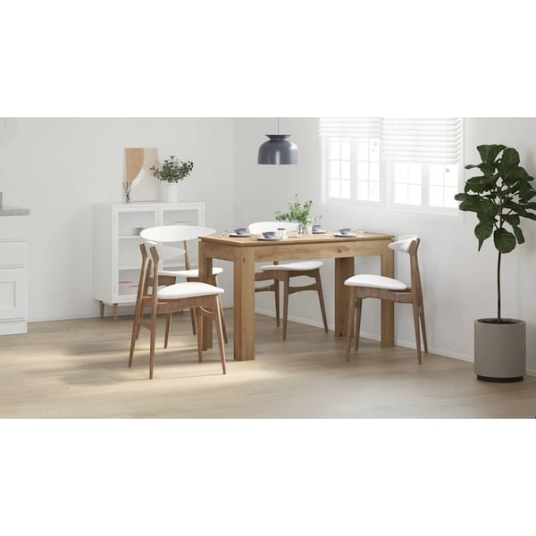 vidaXL Spisebord artisan eik 120x60x76 cm konstruert tre