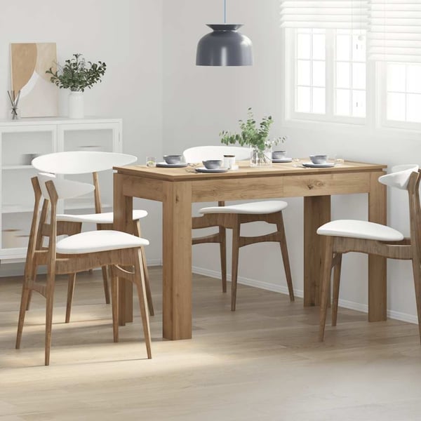 vidaXL Spisebord artisan eik 120x60x76 cm konstruert tre