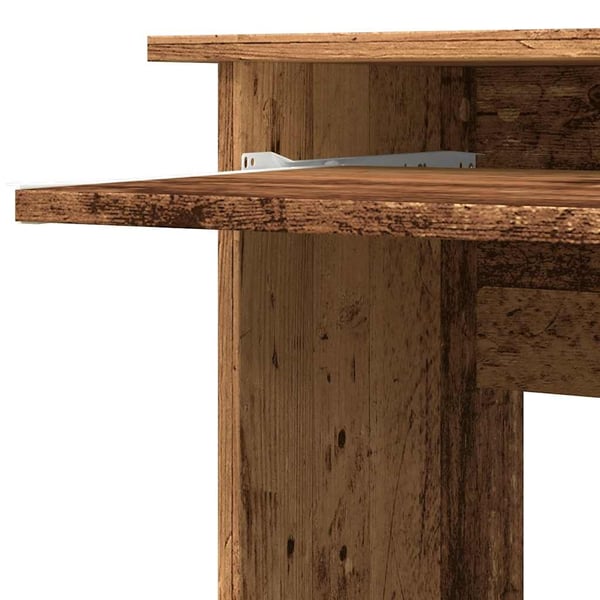 vidaXL Hjørneskrivebord gammelt træ 120x140x75 cm konstruktionstræ