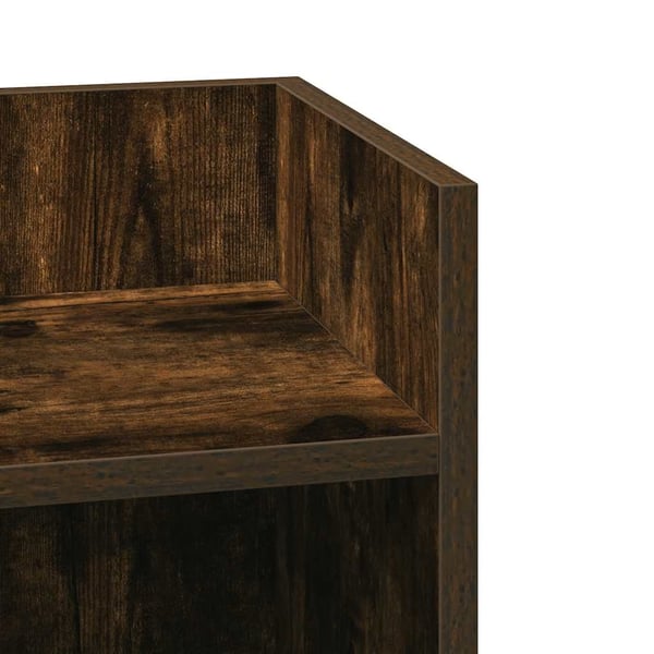 vidaXL Sidebord med hylle røkt eik 25,5x27x60 cm