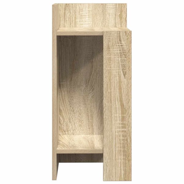 vidaXL Sidebord 2 stk med hylle sonoma eik 25,5x27x60 cm