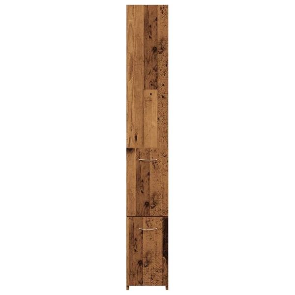 vidaXL Baderomsskap gammelt tre 25x25x170 cm konstruert tre